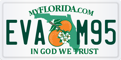 FL license plate EVAM95
