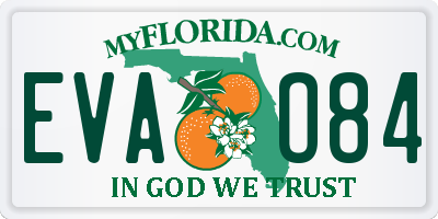 FL license plate EVAO84