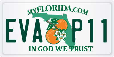 FL license plate EVAP11