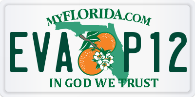 FL license plate EVAP12