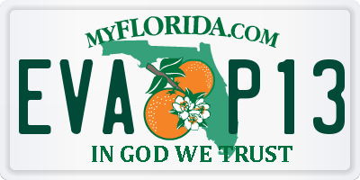 FL license plate EVAP13