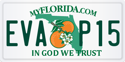 FL license plate EVAP15