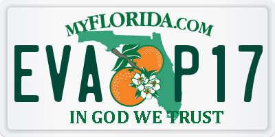 FL license plate EVAP17