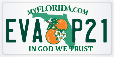 FL license plate EVAP21
