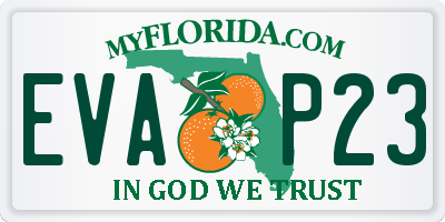FL license plate EVAP23