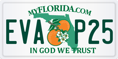 FL license plate EVAP25
