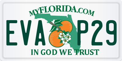 FL license plate EVAP29