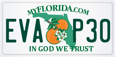 FL license plate EVAP30