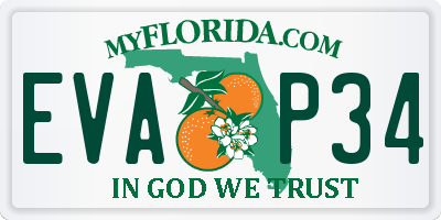 FL license plate EVAP34
