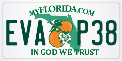 FL license plate EVAP38