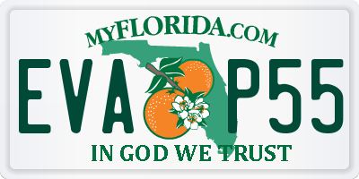 FL license plate EVAP55