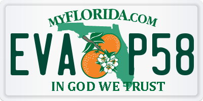 FL license plate EVAP58