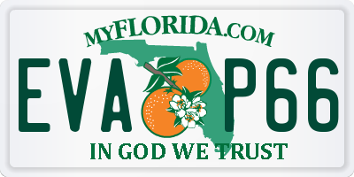 FL license plate EVAP66