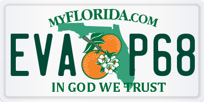 FL license plate EVAP68
