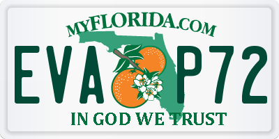 FL license plate EVAP72