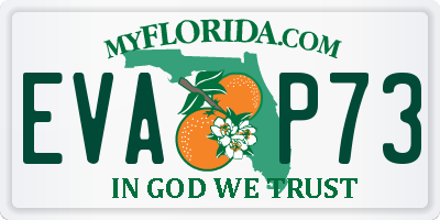 FL license plate EVAP73