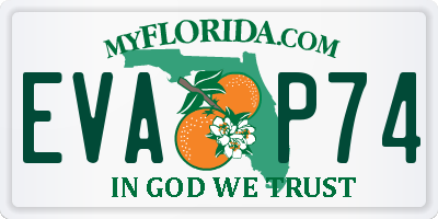 FL license plate EVAP74