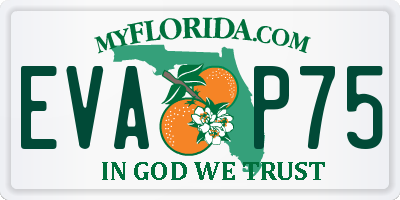 FL license plate EVAP75