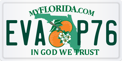 FL license plate EVAP76