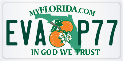 FL license plate EVAP77
