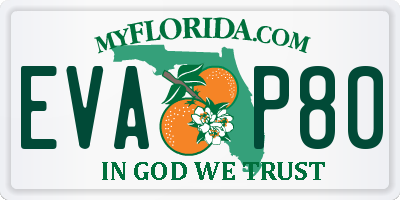 FL license plate EVAP80
