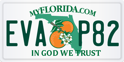 FL license plate EVAP82