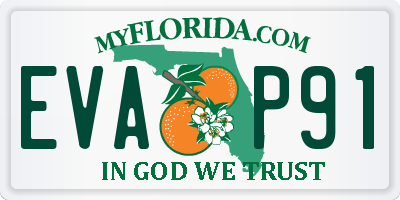 FL license plate EVAP91