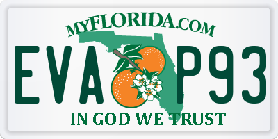 FL license plate EVAP93