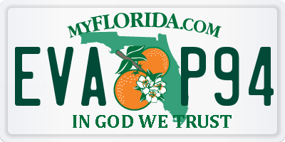 FL license plate EVAP94
