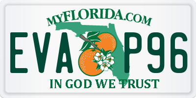 FL license plate EVAP96