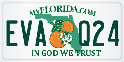 FL license plate EVAQ24