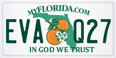 FL license plate EVAQ27