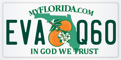 FL license plate EVAQ60