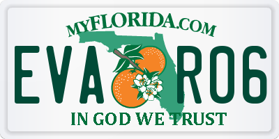 FL license plate EVAR06