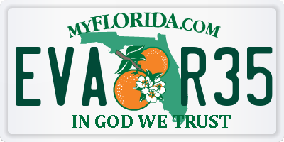 FL license plate EVAR35