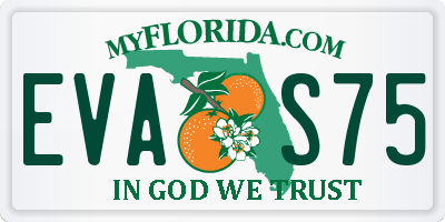 FL license plate EVAS75