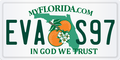 FL license plate EVAS97