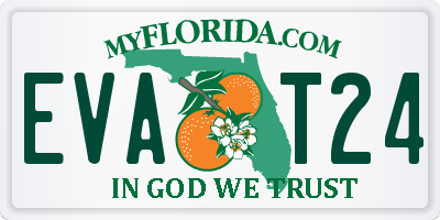 FL license plate EVAT24