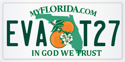 FL license plate EVAT27