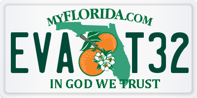 FL license plate EVAT32