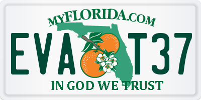 FL license plate EVAT37