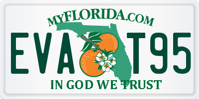 FL license plate EVAT95