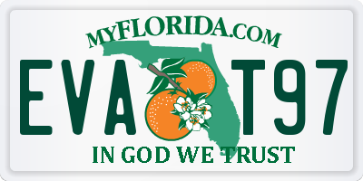 FL license plate EVAT97