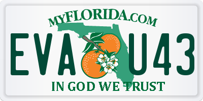 FL license plate EVAU43