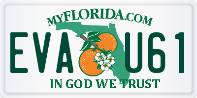 FL license plate EVAU61