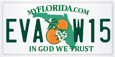 FL license plate EVAW15