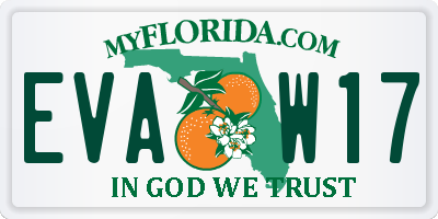 FL license plate EVAW17