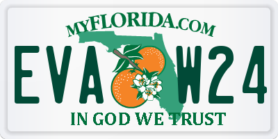 FL license plate EVAW24