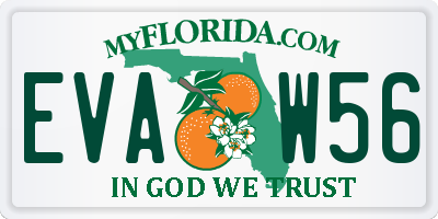 FL license plate EVAW56