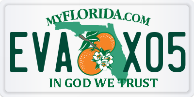 FL license plate EVAX05